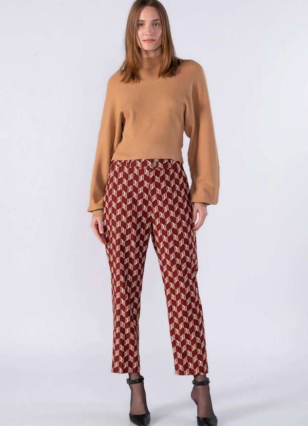 Lamis - Calca Cintura Alta Estampada Vermelho 2