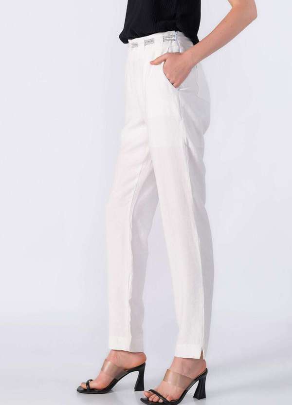 Lamis - Calca com Detalhe em Cordao na Cintura Branco 3