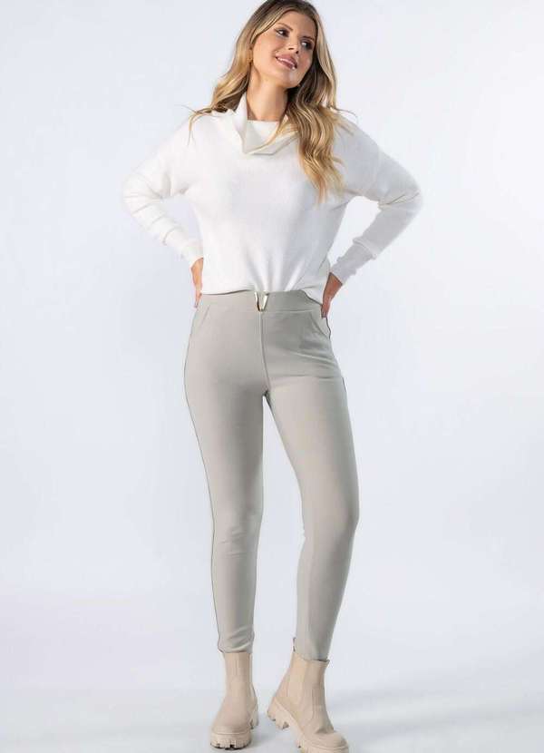 Lamis - Calca com Detalhe Metalizado no Cos Verde 2