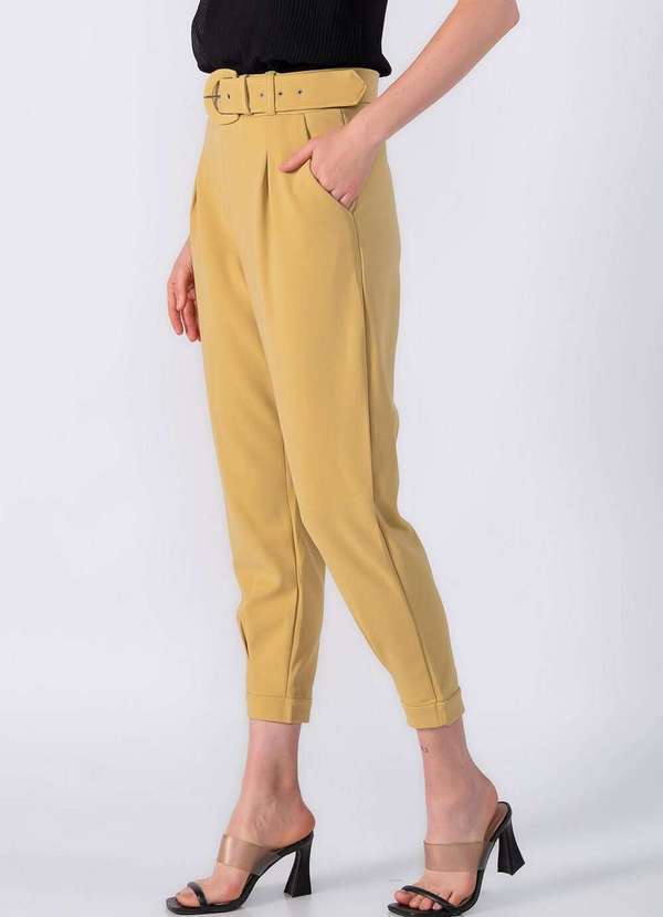 Lamis - Calca em Crepe com Detalhe na Barra Verde Claro 3