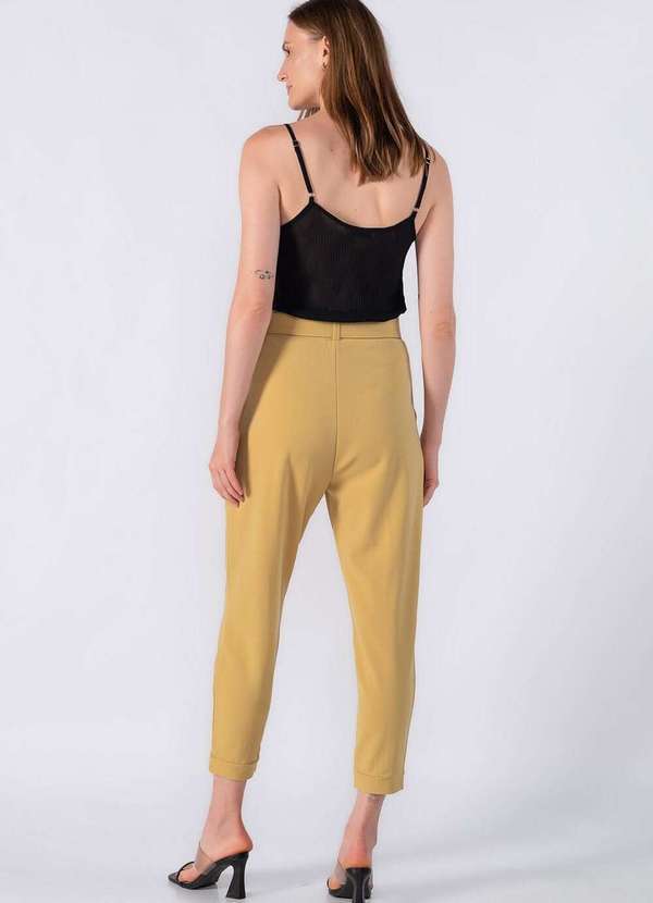 Lamis - Calca em Crepe com Detalhe na Barra Verde Claro 4