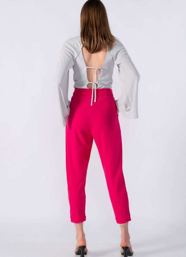 Lamis - Calca em Crepe com Pregas Pink 4