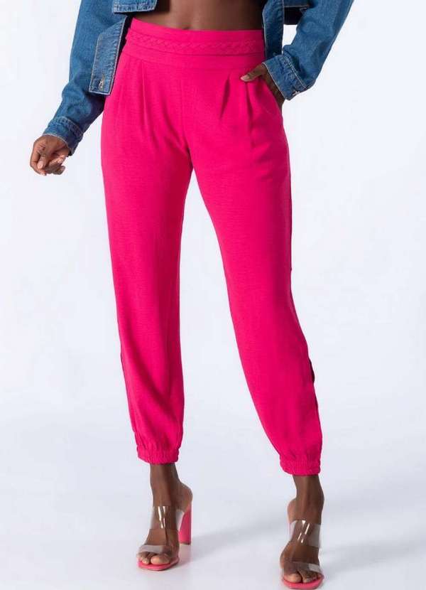 Lamis - Calca em Poliester Detalhe no Cos Pink 2