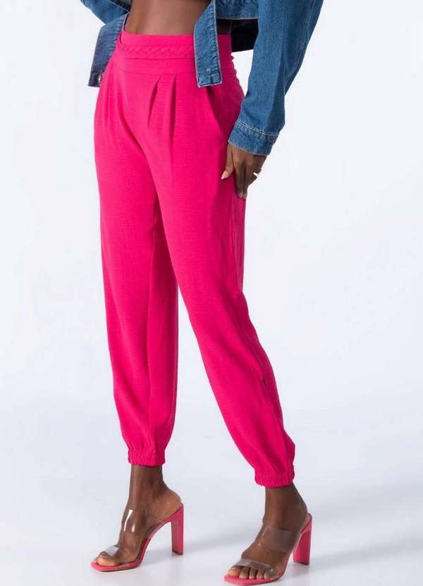 Lamis - Calca em Poliester Detalhe no Cos Pink 3