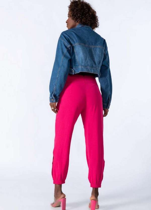 Lamis - Calca em Poliester Detalhe no Cos Pink 4