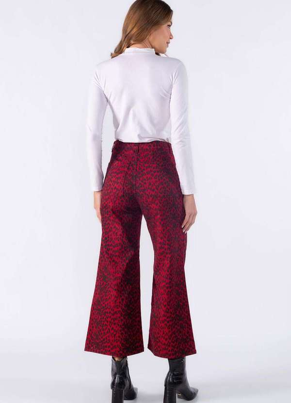 Lamis - Calca Jeans Estampa Oncinha Vermelho 4
