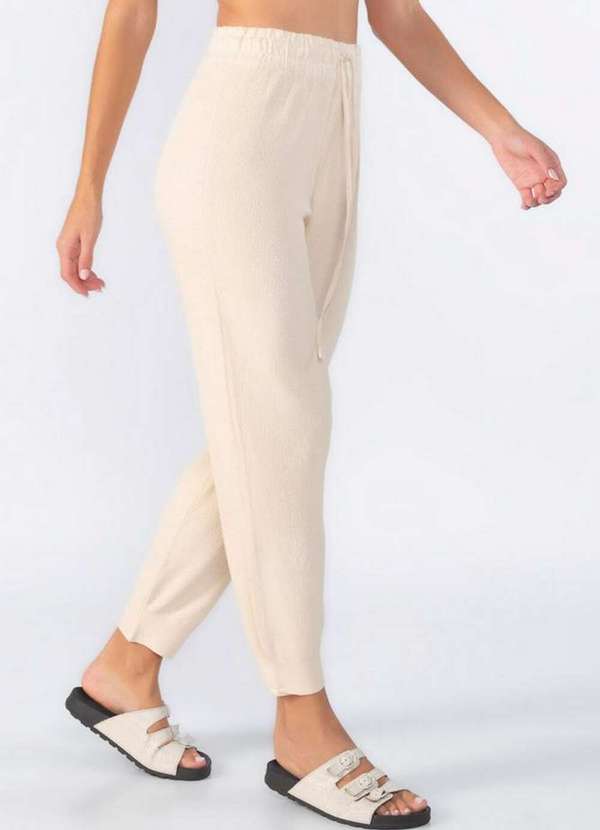 Lamis - Calca Jogger com Cordao Bege 3