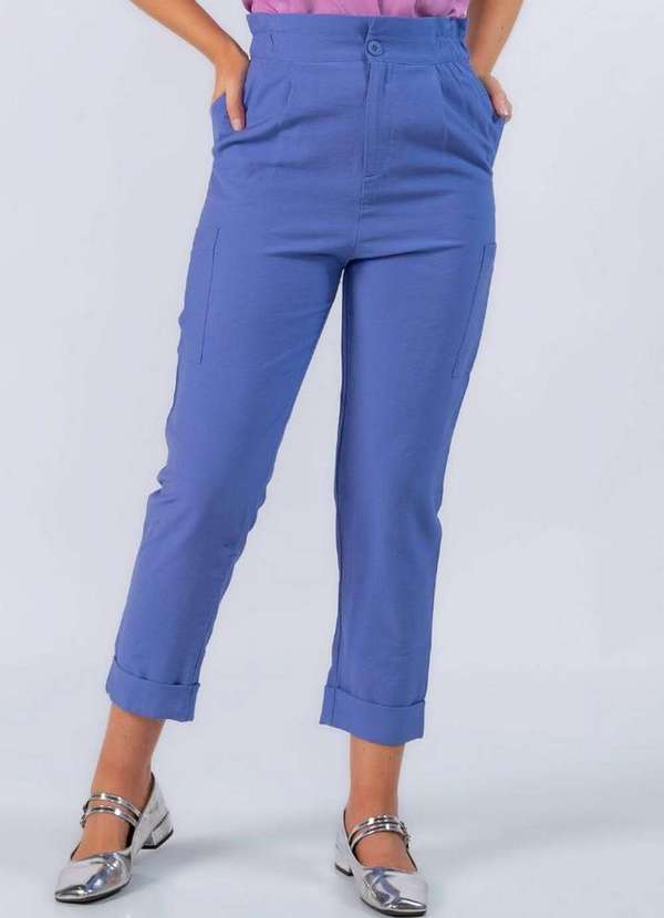 Lamis - Calca Jogger em Viscose com Bolsos Roxo 2