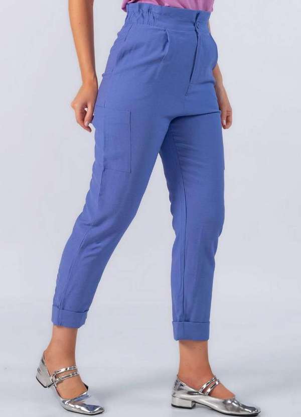 Lamis - Calca Jogger em Viscose com Bolsos Roxo 3