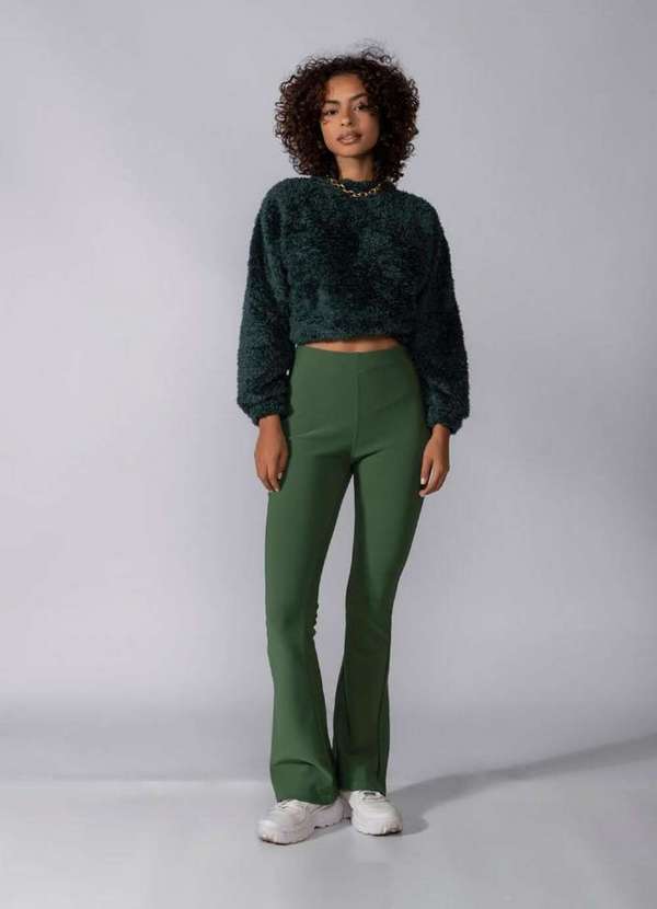Lamis - Calca Leggin Flaire Lisa Bolso Posterior Verde