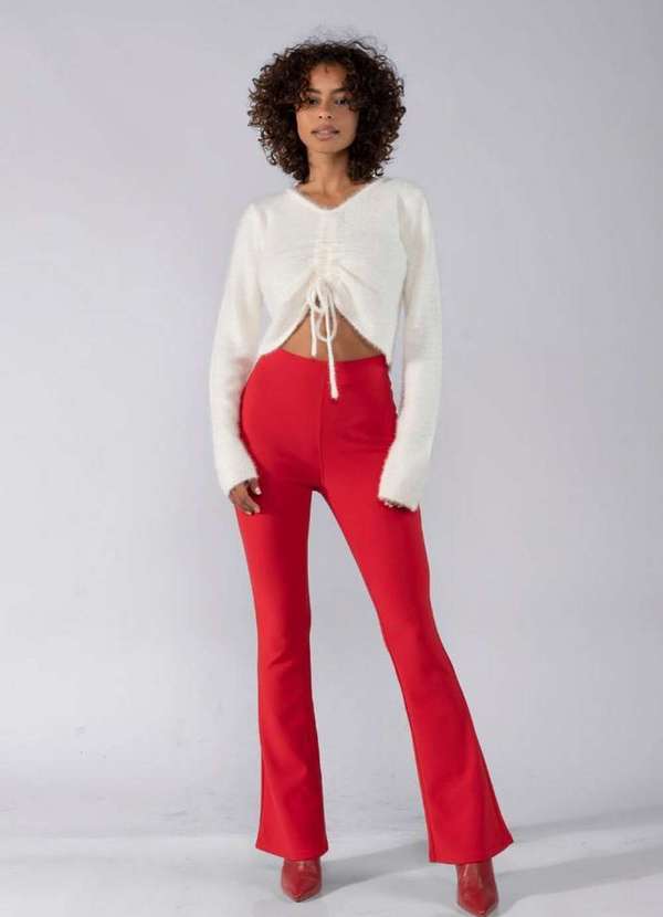 Lamis - Calca Leggin Flaire Lisa Bolso Posterior Vermelho