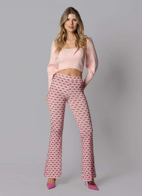 Lamis - Calca Legging Bailarina Estampada Rosa