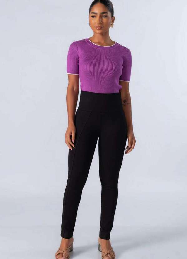 Lamis - Calca Legging Cos Largo Preto