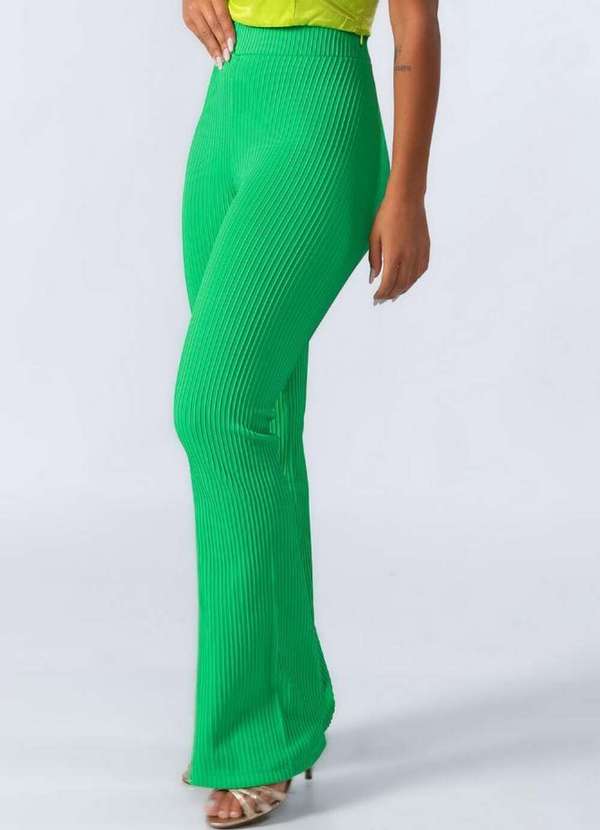 Lamis - Calca Legging Flare Texturizada Verde 3