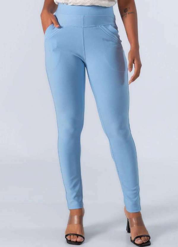 Lamis - Calca Legging Poliester com Bolsos Azul