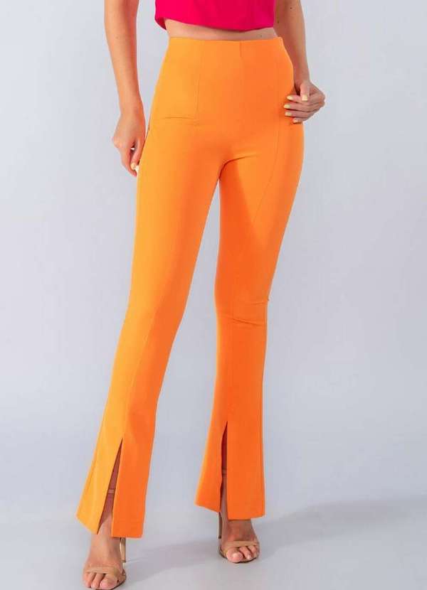 Lamis - Calca Monte Carlo com Fenda Laranja 2