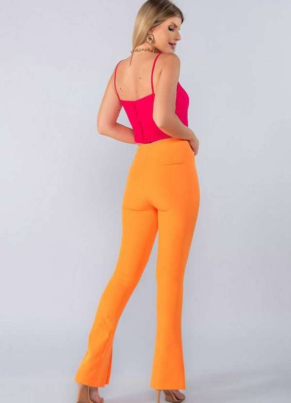 Lamis - Calca Monte Carlo com Fenda Laranja 4