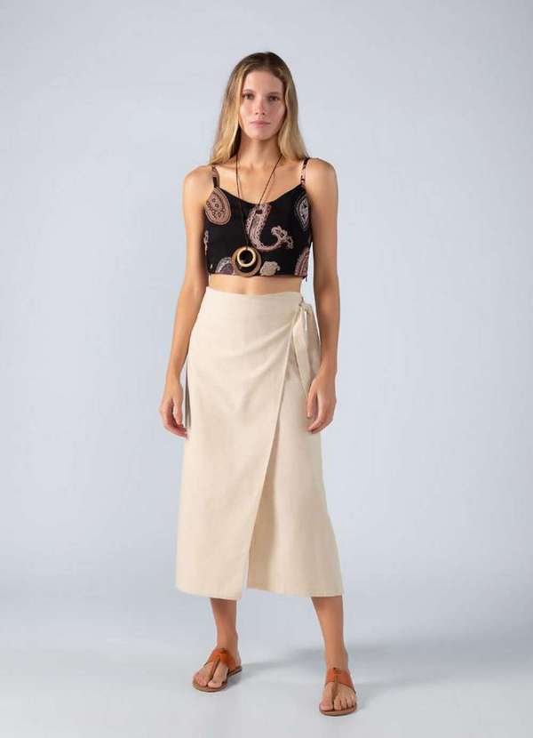 Calça Pantacourt Envelope CalÃ§a Envelope Estampada Como Usar CalÃ - Main Image