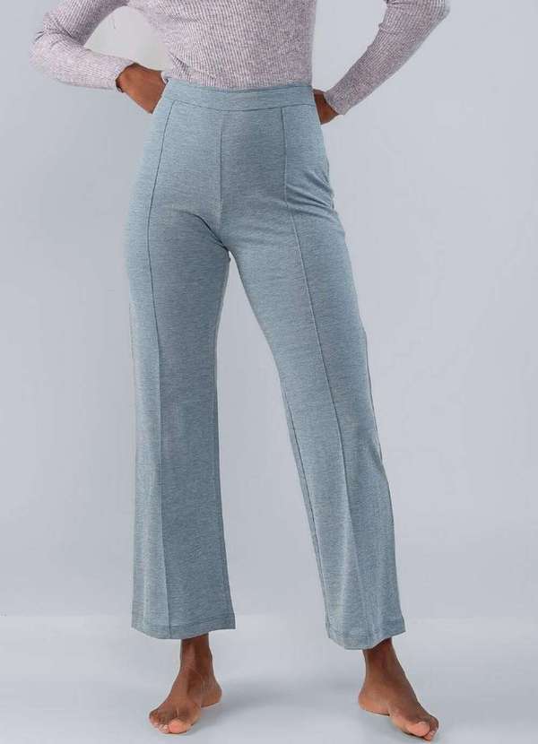 Lamis - Calca Pantacourt Viscose Nervura Frente Verde 2