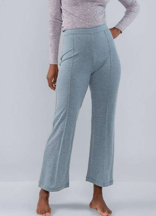 Lamis - Calca Pantacourt Viscose Nervura Frente Verde 3