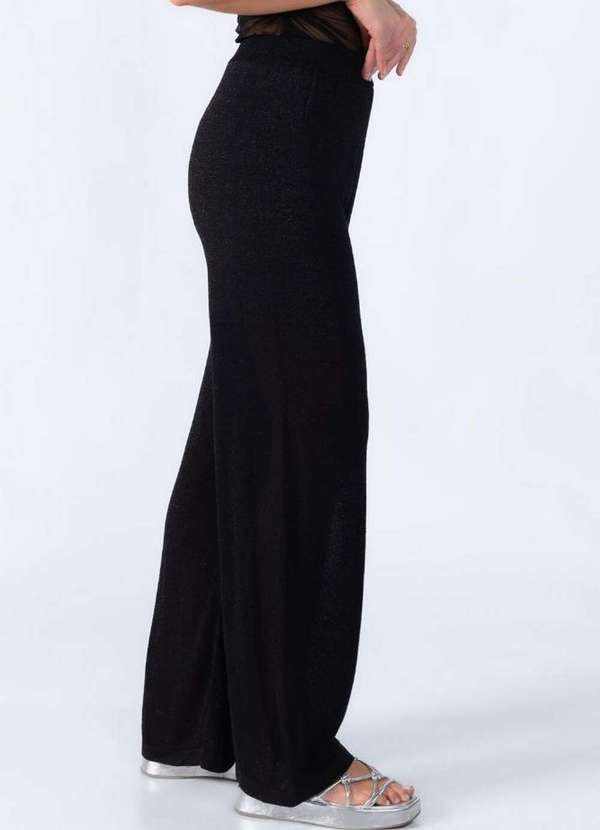 Lamis - Calca Pantalona Fios de Lurex Preto 3