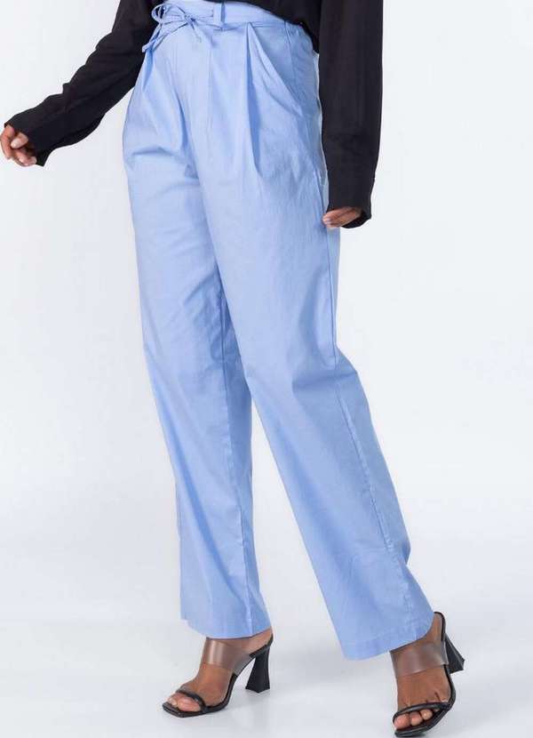 Lamis - Calca Reta com Bolsos e Cordao Azul 3