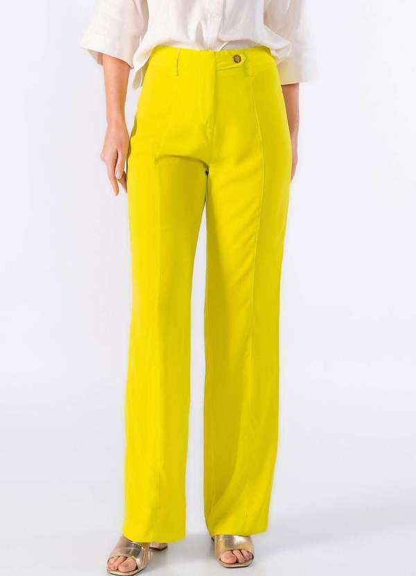 Lamis - Calca Reta com Recorte Frontal Verde