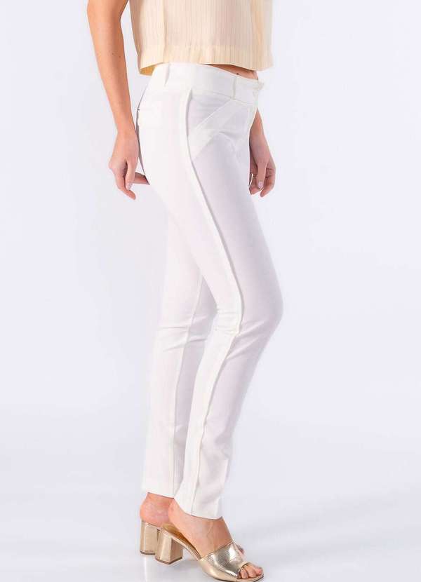Lamis - Calca Reta Detalhe Duplo Lateral e Cos Off White 3