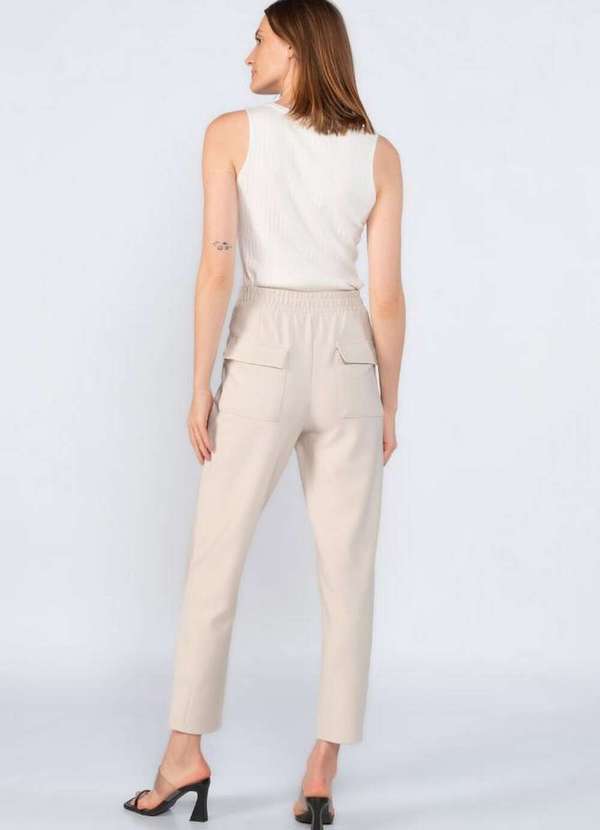 Lamis - Calca Reta Social com Elastico Bege 4