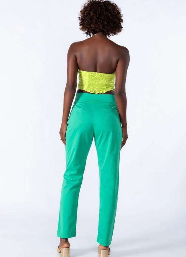 Lamis - Calca Social Reta Ziper Lateral Verde 4