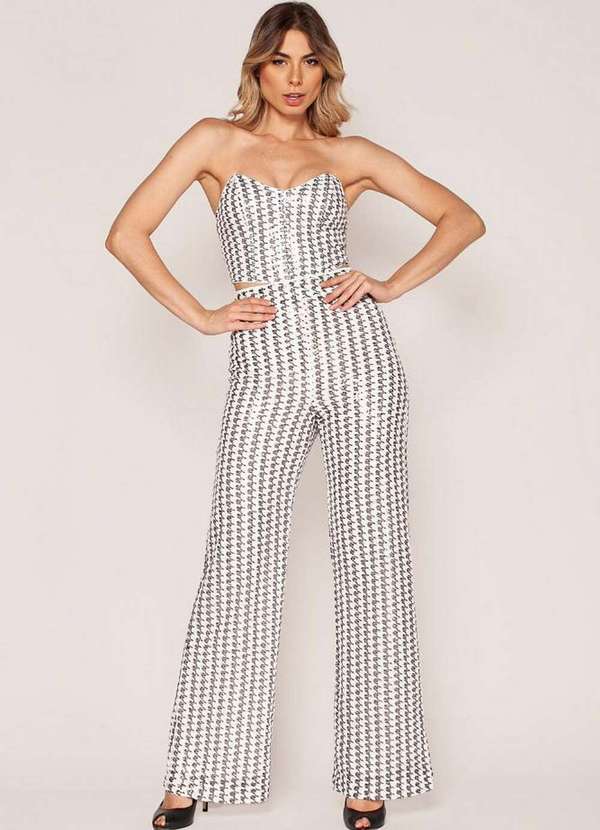 Lamis - Calça Wide Leg Paete Preto