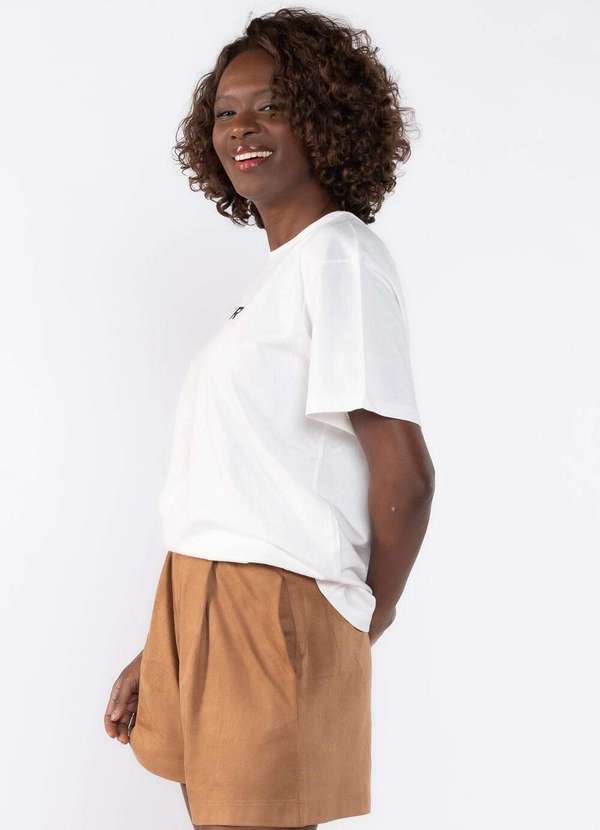 Lamis - Short em Suede com Pence Marrom 3