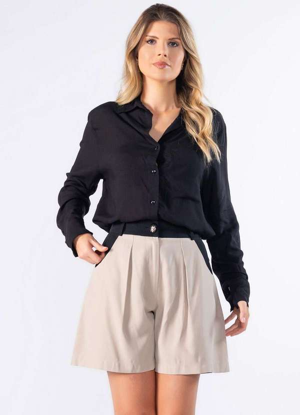 Lamis - Shorts Alfaiataria Bicolor Cinza 1