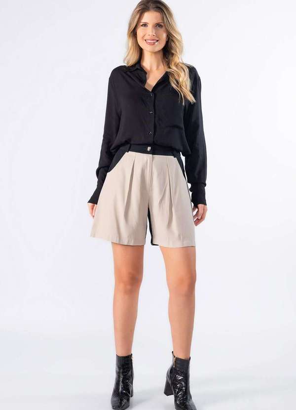 Lamis - Shorts Alfaiataria Bicolor Cinza 2