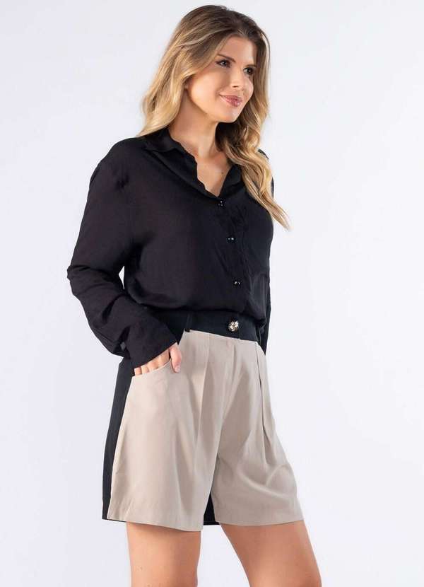 Lamis - Shorts Alfaiataria Bicolor Cinza 3