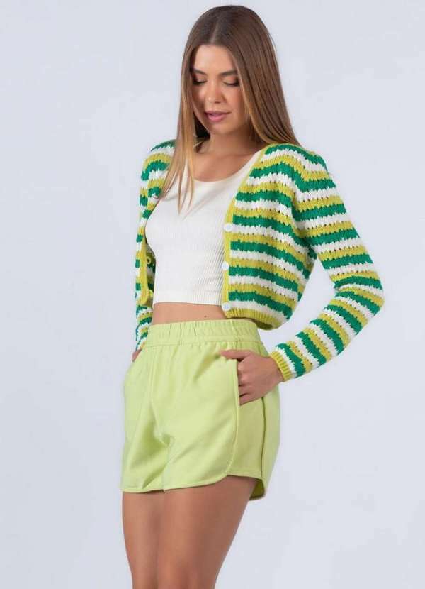 Lamis - Shorts Curto Elastico na Cintura Verde 3