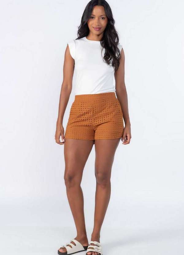 Lamis - Shorts Curto Laise com Bolso Caramelo 2