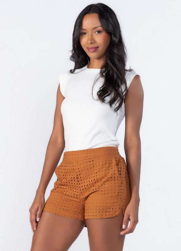 Lamis - Shorts Curto Laise com Bolso Caramelo 3