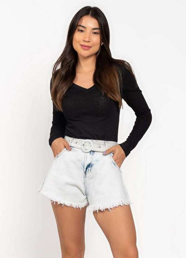 Lamis - Shorts Jeans Gode Lavagem Clara Azul Claro