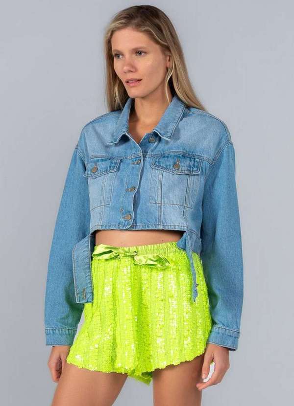 Lamis - Shorts Paete Cos Acetinado Verde 3