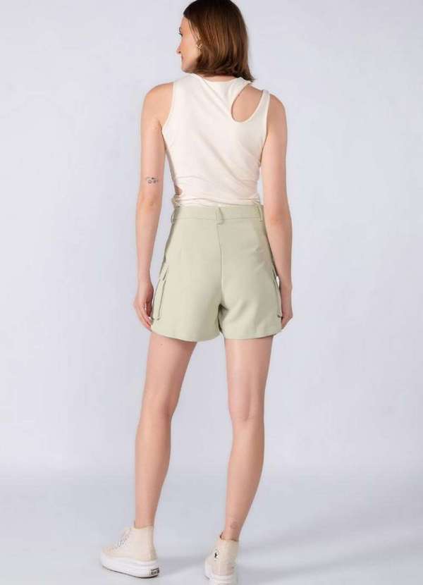 Lamis - Shorts Saia Cargo Forrado em Poliester Verde 4