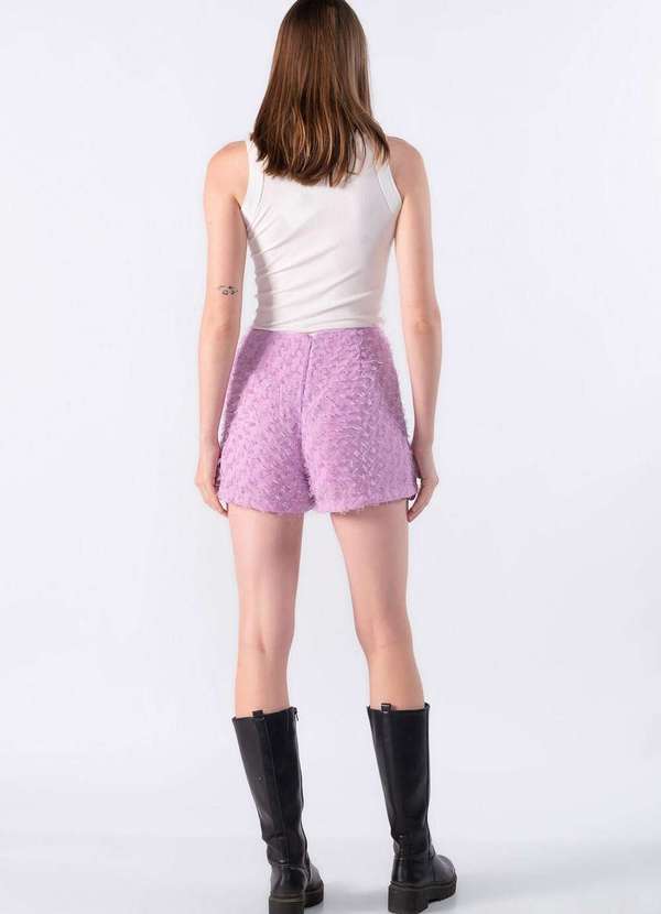 Lamis - Shorts Saia em Amoudi com Forro Lilas 4