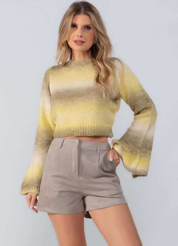 Lamis - Shorts Suede Bolso Frontal Cinza 2