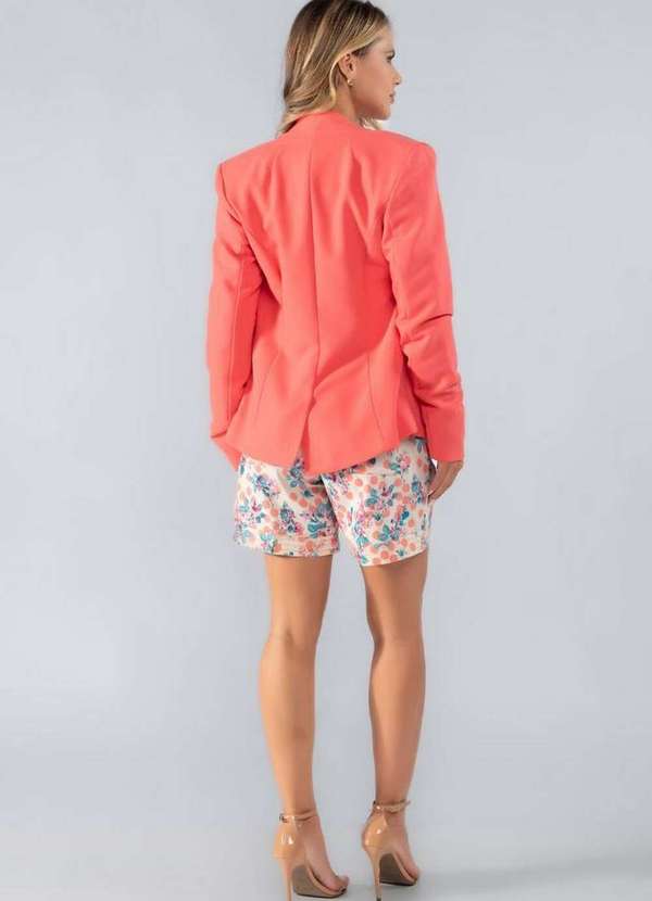 Lamis - Blazer Alfaiataria Classico sem Botao Coral 4