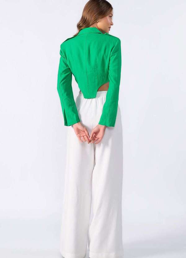 Lamis - Blazer Curto Forrado Verde 4
