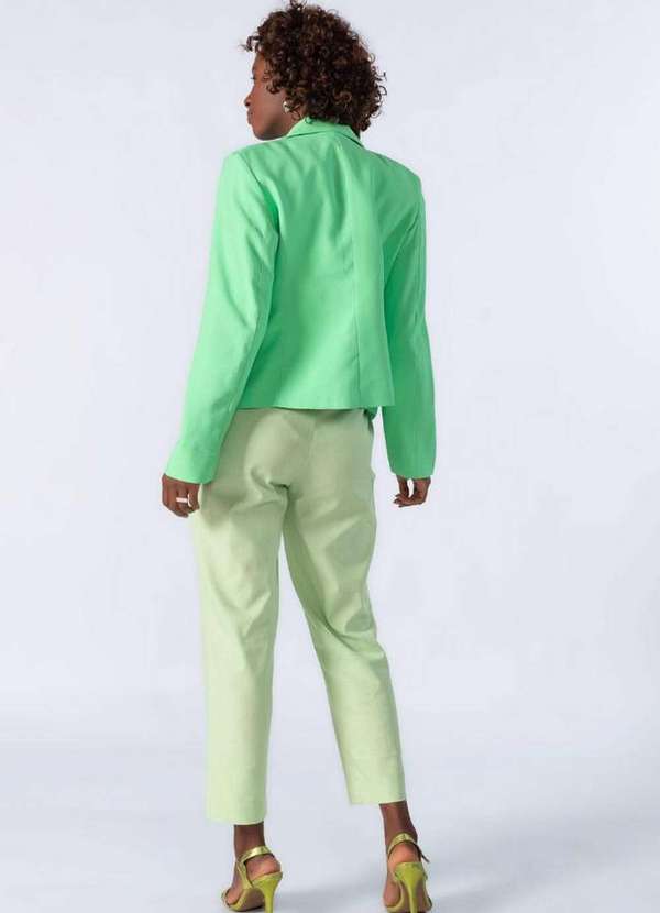 Lamis - Blazer em Viscose com Botoes Verde 4