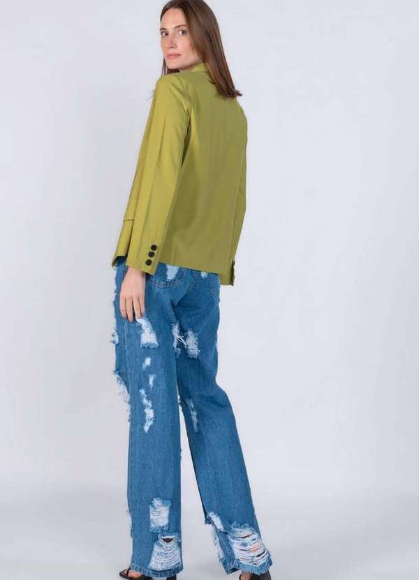 Lamis - Blazer em Viscose Tencel Leve Verde 4
