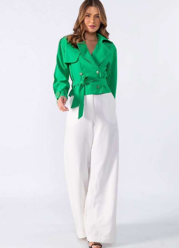 Lamis - Casaco Curto com Botoes Verde 3