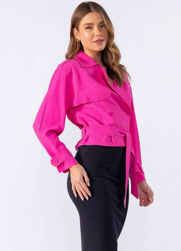 Lamis - Casaco Curto com Botoes Rosa 3