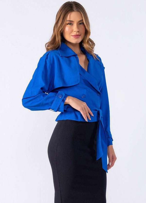 Lamis - Casaco Curto com Botoes Azul 3
